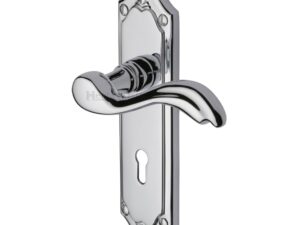 Heritage Brass Lisboa Polished Chrome Door Handles (Sold In Pairs)