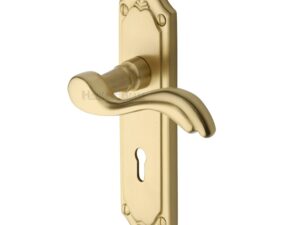 Heritage Brass Lisboa Satin Brass Door Handles (Sold In Pairs)