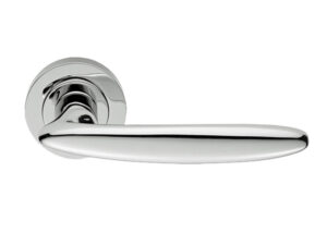 Manital Nirvana Door Handles On Round Rose, Polished Chrome (Sold In Pairs)