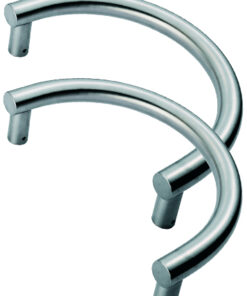 Eurospec Semi Circular Pull Handles (350Mm) With Back To Back Fixings, Polished Stainless Steel (Sold In Pairs)