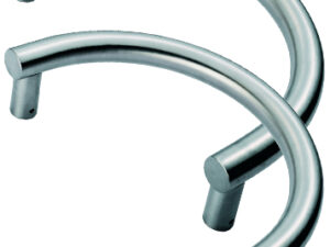 Eurospec Semi Circular Pull Handles (350Mm) With Back To Back Fixings, Polished Stainless Steel (Sold In Pairs)