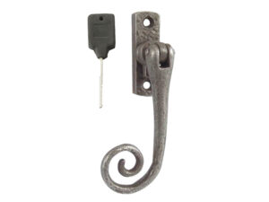 Frelan Hardware Left Or Right Handed Locking Espagnolette Casement Fastener, Pewter