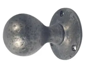 Ball Shape Mortice Door Knob Pewter