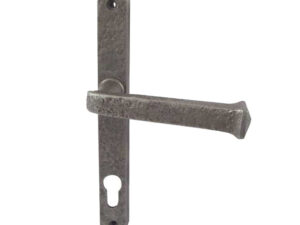 Frelan Hardware Pvcu Lever Door Handles (240Mm Backplate - 92Mm C/C Euro Lock), Pewter