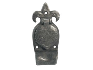 Frelan Hardware Fleur De Lys Cylinder Cover, Pewter Finish