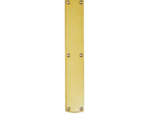 Large Push Plate (457Mm X 75Mm), Polished Brass