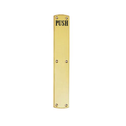 Engraved Large Push Plate (455Mm X 75Mm), Polished Brass