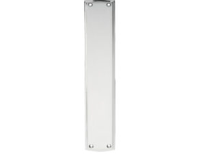 Ornate Finger Plate (382Mm X 75Mm), Polished Chrome