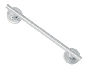 Serozzetta 15Mm Dia. Designer Pull Handle On Rose (225Mm C/C), Satin Chrome