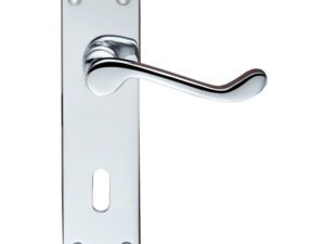 Zoo Hardware Project Range Victorian Scroll Door Handles On Backplate, Polished Chrome (Sold In Pairs)