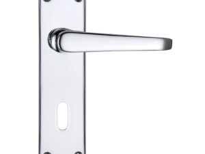 Zoo Hardware Project Range Victorian Flat Door Handles On Backplate, Polished Chrome (Sold In Pairs)