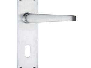 Zoo Hardware Project Range Victorian Flat Door Handles On Backplate, Satin Chrome (Sold In Pairs)