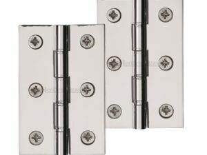 Heritage Brass 3 Inch Double Phosphor Washered Butt Hinges, Polished Nickel (Sold In Pairs)