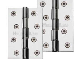 Heritage Brass 4" X 2 5/8" Double Phosphor Washered Butt Hinges, Polished Chrome (Sold In Pairs)