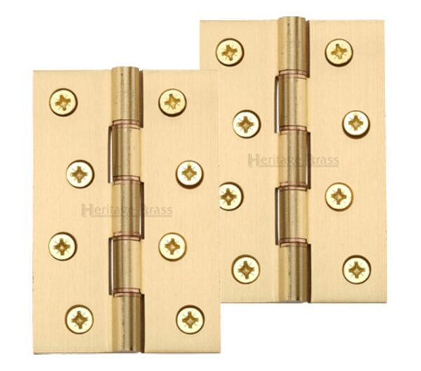 Heritage Brass 4" X 2 5/8" Double Phosphor Washered Butt Hinges, Satin Brass - (Sold In Pairs)