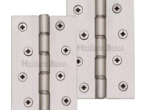 Heritage Brass 4" X 2 5/8" Double Phosphor Washered Butt Hinges, Satin Nickel (Sold In Pairs)