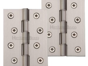 Heritage Brass 4 Inch Double Phosphor Washered Butt Hinges, Satin Nickel - (Sold In Pairs)