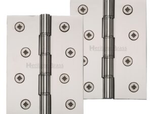 Heritage Brass 4 Inch Double Phosphor Washered Butt Hinges, Polished Nickel (Sold In Pairs)