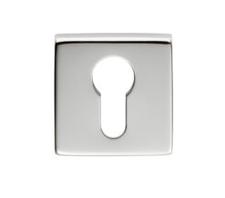 Manital Euro Profile Escutcheon On Square Rose, Polished Chrome (Sold In Singles)