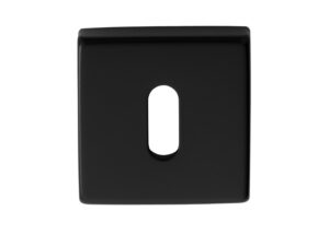 Manital Standard Profile Escutcheon On Square Rose, Black Finish (Sold In Singles)