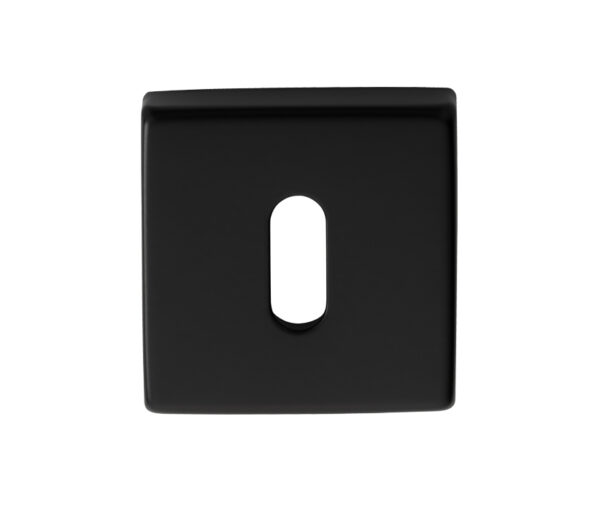 Manital Standard Profile Escutcheon On Square Rose, Black Finish (Sold In Singles)