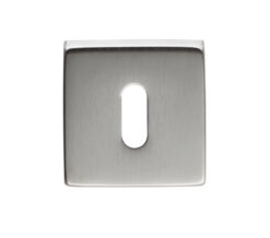 Manital Standard Profile Escutcheon On Square Rose, Satin Chrome (Sold In Singles)