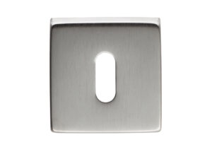 Manital Standard Profile Escutcheon On Square Rose, Satin Chrome (Sold In Singles)