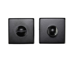 Manital Bathroom Turn & Release On Square Rose, Black Finish (Sold In Singles)