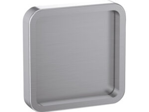 Quattro Square Flush Pull For Sliding Doors (58Mm X 58Mm), Aluminium Stainless Steel Effect