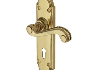 Heritage Brass Adam Polished Brass Door Handles(Sold In Pairs)