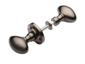 Heritage Brass Suffolk Rim Door Knobs, Matt Bronze (Sold In Pairs)