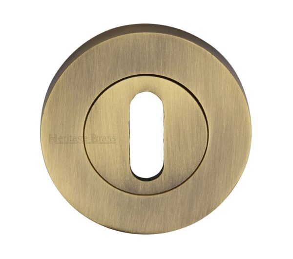 Heritage Brass Standard Key Escutcheon, Antique Brass