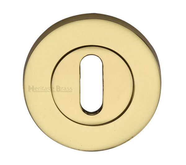 Heritage Brass Standard Key Escutcheon, Polished Brass