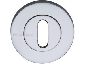 Heritage Brass Standard Key Escutcheon, Polished Chrome