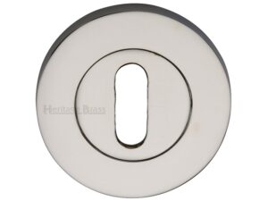 Heritage Brass Standard Key Escutcheon, Polished Nickel