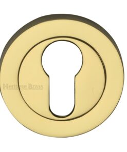 Heritage Brass Euro Profile Key Escutcheon, Polished Brass