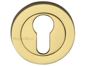 Heritage Brass Euro Profile Key Escutcheon, Polished Brass