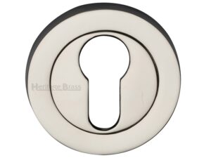 Heritage Brass Euro Profile Key Escutcheon, Polished Nickel