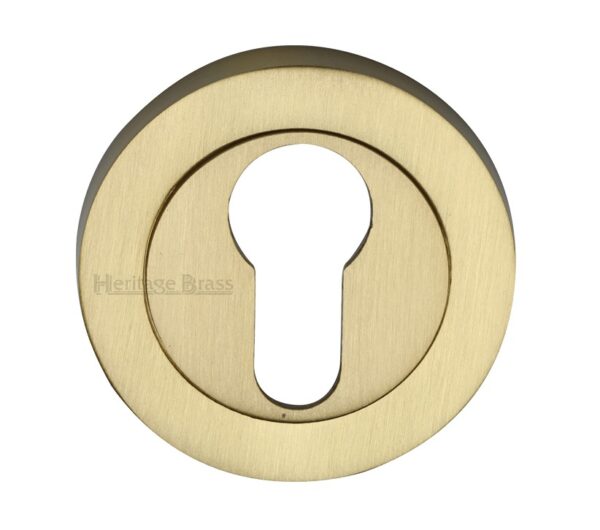 Heritage Brass Euro Profile Key Escutcheon, Satin Brass