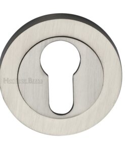 Heritage Brass Euro Profile Key Escutcheon, Satin Nickel