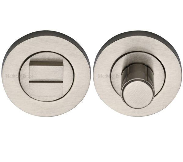 Heritage Brass Round Turn & Release (53Mm Diameter), Satin Nickel