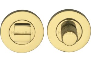 Heritage Brass Round Knurled Turn & Release (53Mm Diameter), Polished Brass