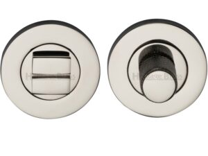 Heritage Brass Round Knurled Turn & Release (53Mm Diameter), Polished Nickel