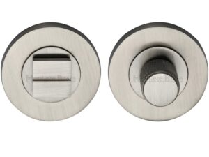 Heritage Brass Round Knurled Turn & Release (53Mm Diameter), Satin Nickel