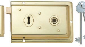 Eurospec Rim Lock, Polished Brass