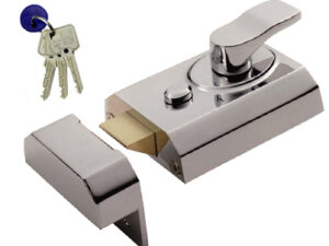 Eurospec Deadlocking Rim Cylinder Nightlatches (60Mm Back Set), Electro Brass, Polished Chrome Or Satin Chrome