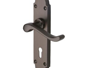 Heritage Brass Savoy Matt Bronze Door Handles (Sold In Pairs)