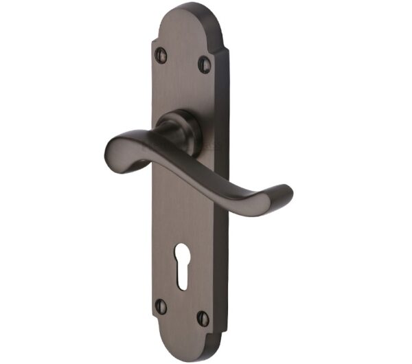 Heritage Brass Savoy Matt Bronze Door Handles (Sold In Pairs)