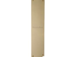 Heritage Brass Shaped Fingerplate (305Mm X 77Mm), Polished Brass Finish