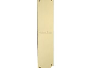 Heritage Brass Shaped Fingerplate (305Mm X 77Mm), Satin Brass Finish